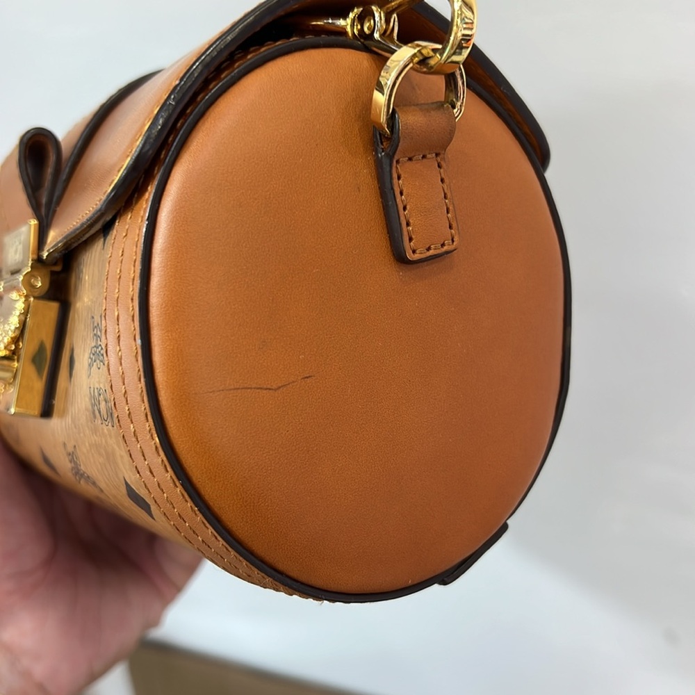 MCM Tan Leather Crossbody Bag - Picture 5 of 7